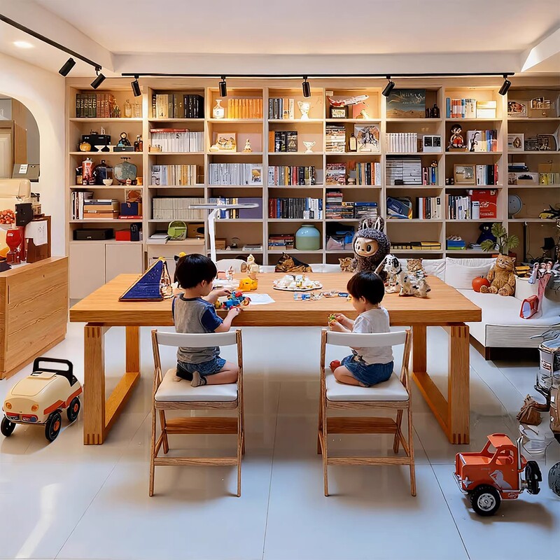 Large Long Desk for Living Room, Reading and Study Table, Home Office Desk, Tea Table, Integrated Large Board Table, Work Station