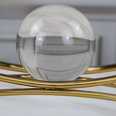 European-style creative crystal ball metal home decoration sample room study entrance ironwork decorative item wholesale