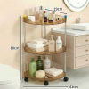 3601 amber yellow 3-tier rolling cart with tricolor ball