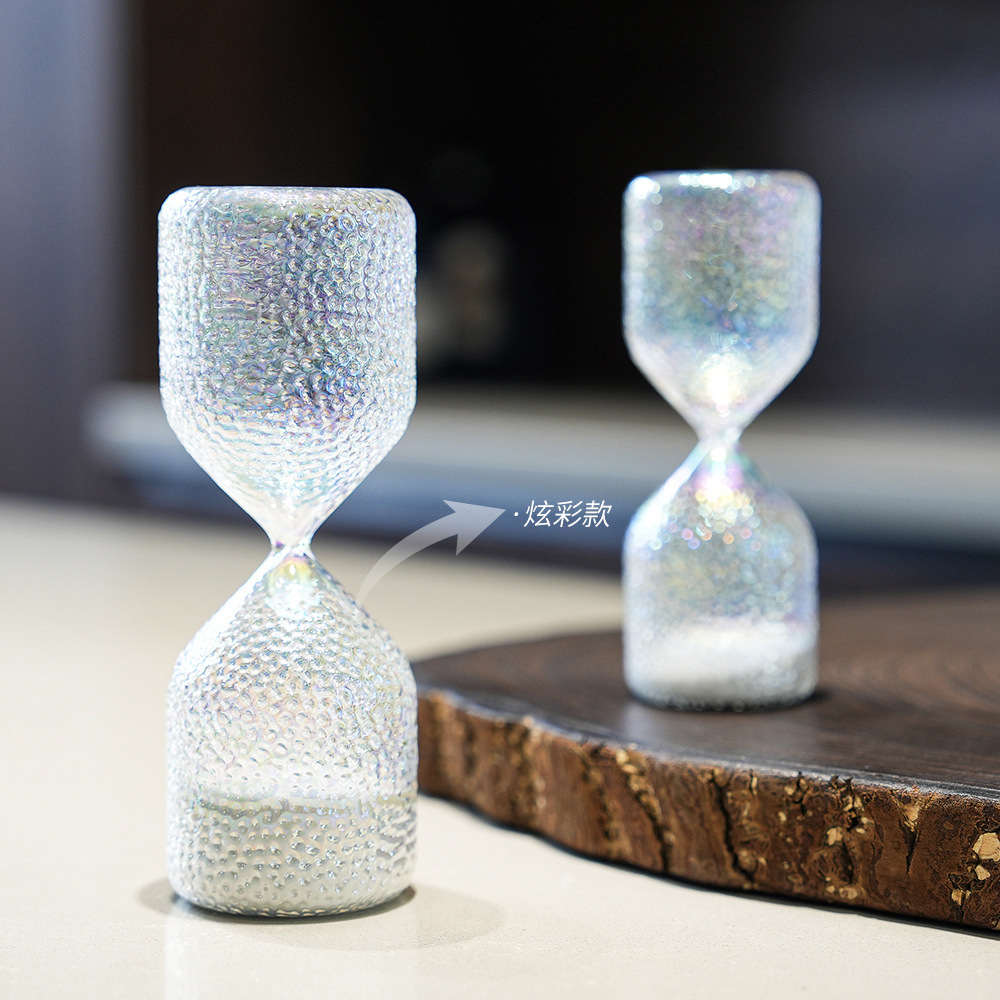 Hogar nórdico vidrio colorido reloj de arena temporizador regalos creativos decoración del hogar colorido reloj de arena fábrica al por mayor image 4