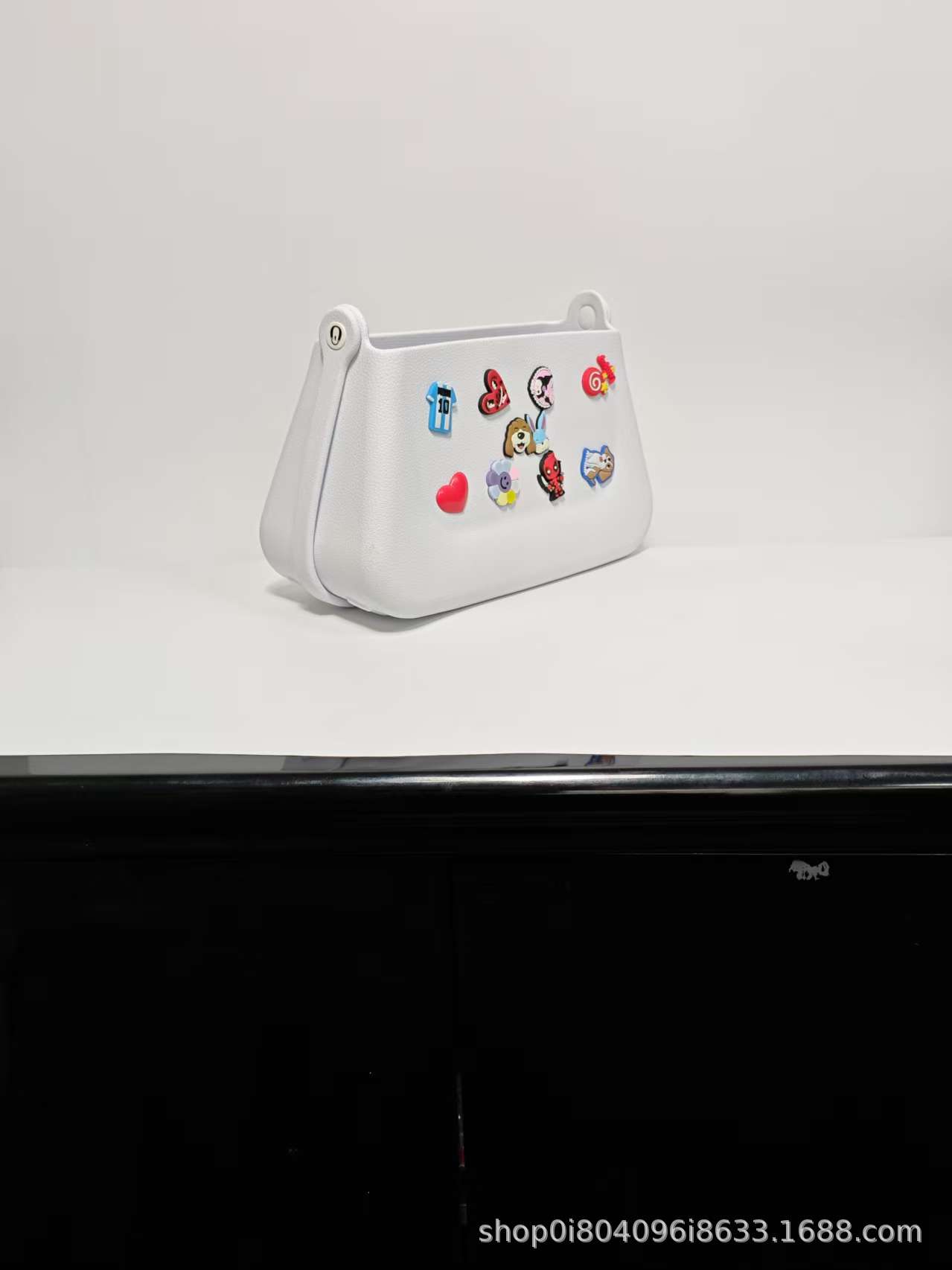 EVA Handtasche mit Tragegriff, Trend-Kosmetiktasche mit Lochdesign, Schultertasche, DIY-fähig, Cartoon-Zubehör, Umhängetasche, Lagerbestand verfügbar
