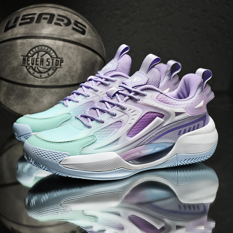 Zapatillas de baloncesto luminosas de tendencia transpirables de malla juvenil para hombres y mujeres 2025 nuevos zapatos deportivos casuales image 3