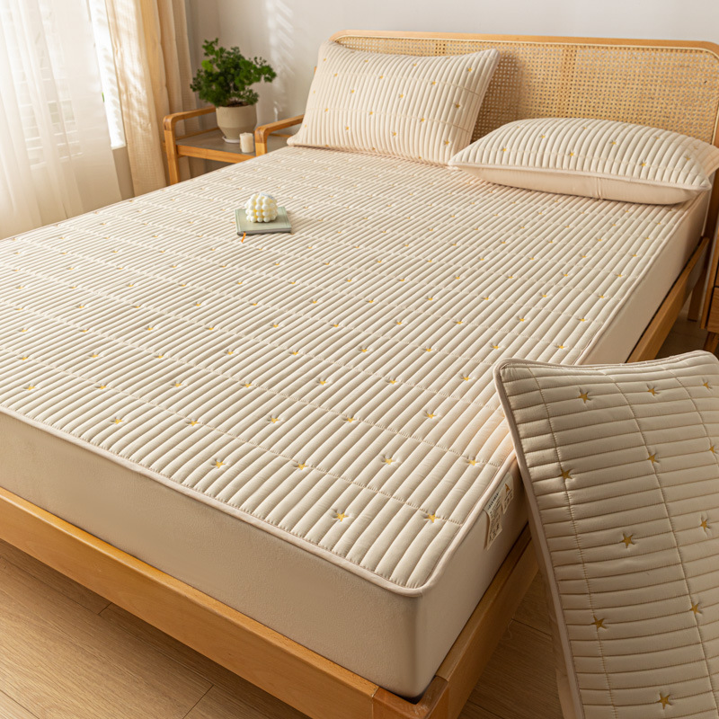 2025 nuevo estilo 2023 nuevo estilo soya funda de cama de una sola pieza funda protectora de colchón sábana acolchada funda de cama a prueba de polvo invierno