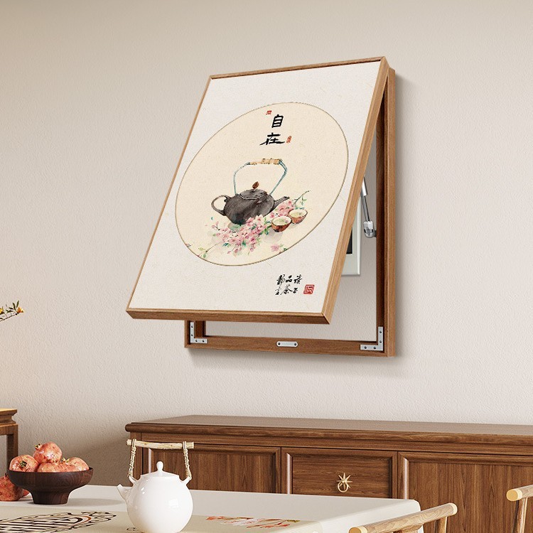 新しい中国風の電気メーターボックス装飾絵画垂直蓮禅配電ボックススイッチボックスブロック吊り絵画 2025 新しいスタイル|undefined
