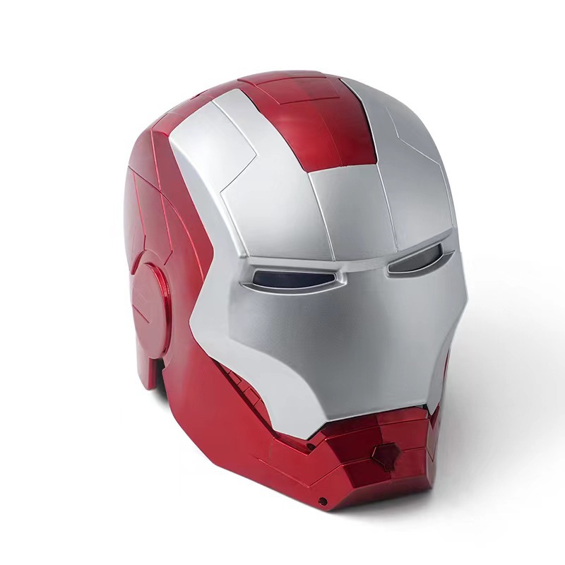 Celebridad de Internet transfronterizo luminoso Iron Man casco 1 \ 1 máscara puede abrir adultos niños modelo cosplay apoyos