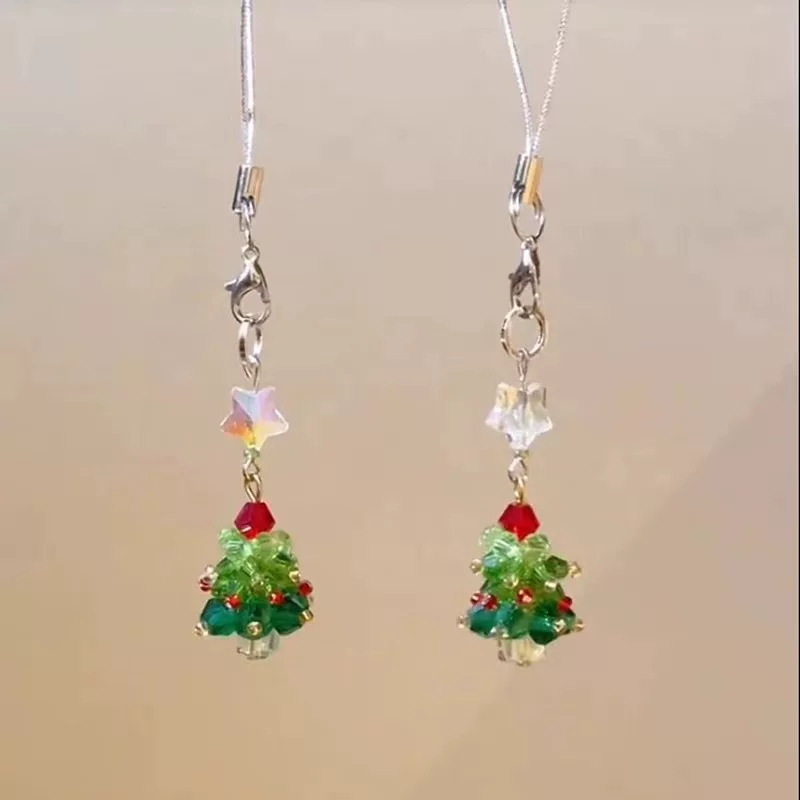 Green pendant, beaded bracelet, mobile phone, strap, keychain, accessory