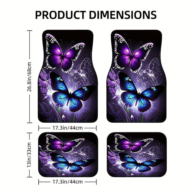 Cross-Border Temu New Hot-Selling American-Style Car Floor Mats, Dirt-Resistant, Wear-Resistant, Easy to Care For, Four-Piece Set, Label Included, Dropshipping Wholesale