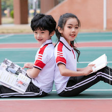 夏季班服套装初中高中学生校服短袖长裤两件套装幼儿园服中大童装