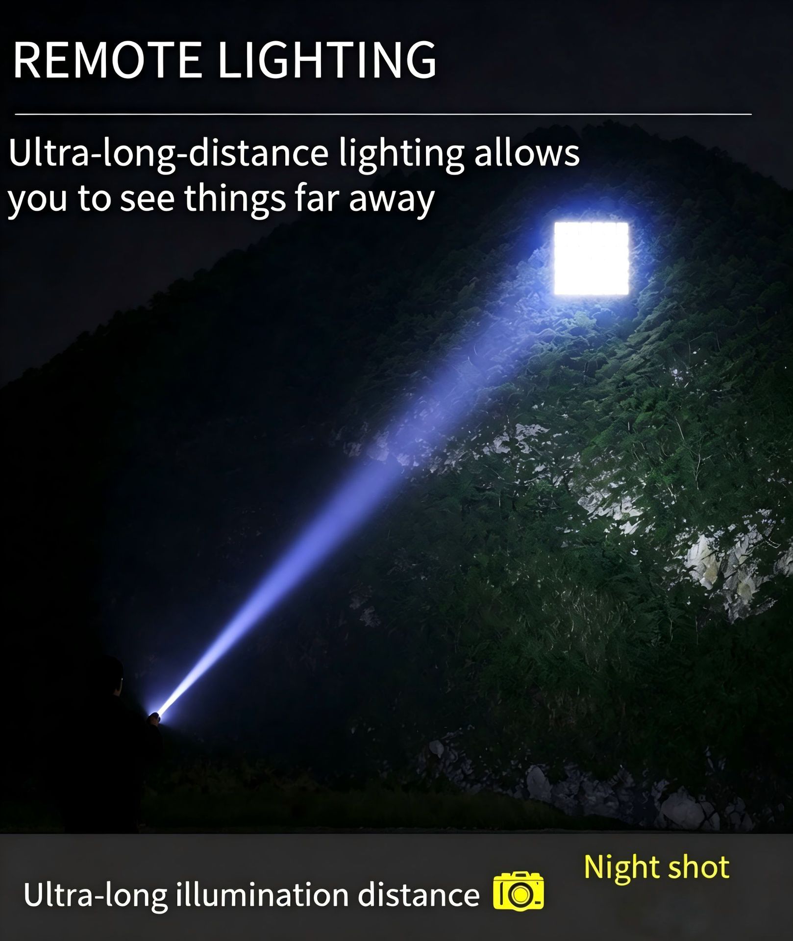 Cross-border outdoor flashlight, multi-functional, long-lasting, high-intensity, long-range, with tools, rechargeable, high-power, portable lamp