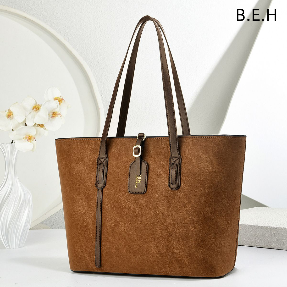 Bolsa de gran capacidad, bolso de hombro simple retro, bolso de mano casual, bolso de mochila versátil, BEH Tote bag.
