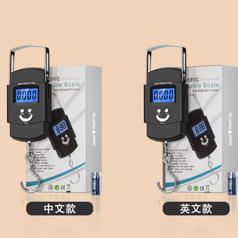 Escala electrónica portátil al por mayor escala portátil escala de equipaje portátil alimentos kg escala de primavera