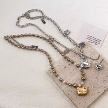 可爱kitty猫千禧项链少女心甜酷亚克力串珠凯蒂锁骨辣妹个性配饰