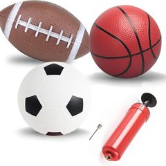 16cmサッカーバスケットボールのラグビーpvc充填風船三点セット