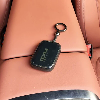 26 Models of Chery Icar V27 Key Covers Icarv27 High-End Metal Card Protection Remote Control Case Holder (Car key bag) - type-a-transparent-black-convenient-buckle-gun