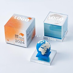 2024紙彫刻地球カレンダー3d立体地球儀モデルsf手裂きメモ創意卓上カレンダーカスタムプレゼント