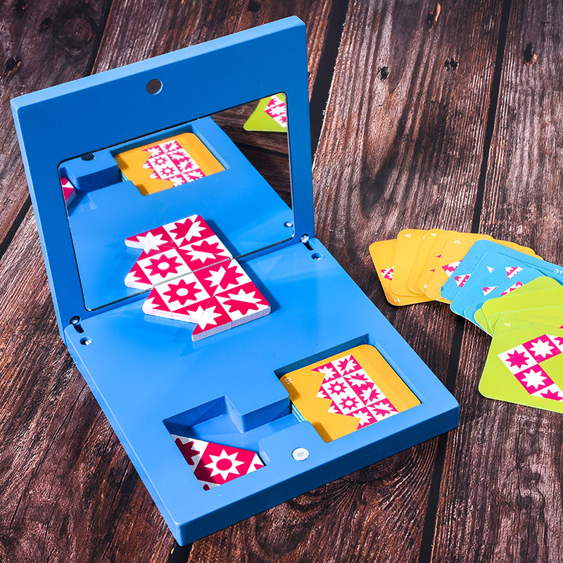 Niños espejo rompecabezas espejo hecho a mano rompecabezas iluminación inteligencia desarrollo rompecabezas espacio pensamiento lógico juguetes de entrenamiento