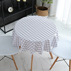 Round tablecloth Nordic minimalist PVC small round table waterproof oil-proof wash-free coffee table dining table cloth luxury plastic tablecloth