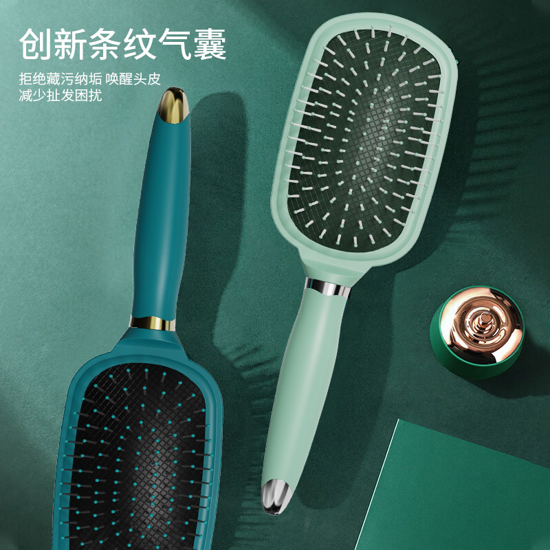 Luz de lujo cojín de aire peine hogar masaje pelo curling peine Antiestático de las mujeres bolsa de aire peine esponjoso hebilla interior forma de aire peine