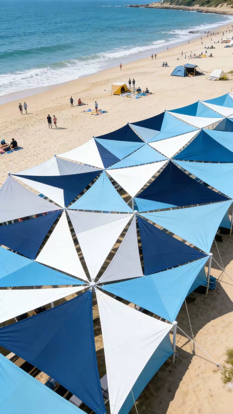 Customized canopy with company logo for plaza, street, tourist attraction decoration, rainproof sunshade fabric, outdoor terrace sunshade sail