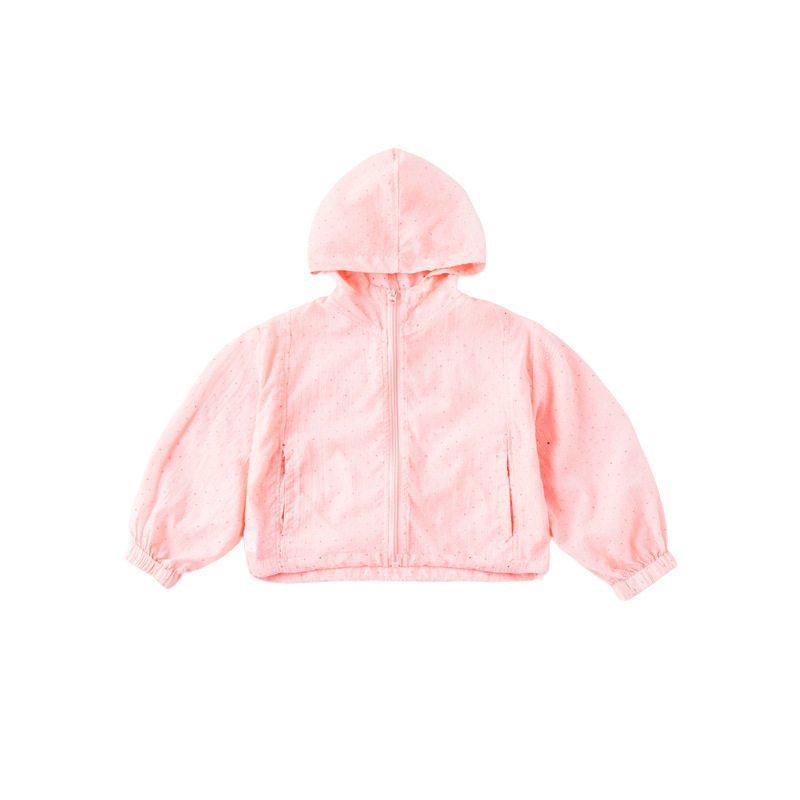 Ropa de protección solar con capucha para niñas ropa de verano 2025 nueva chaqueta delgada para niños verano protección UV ropa de piel para niños