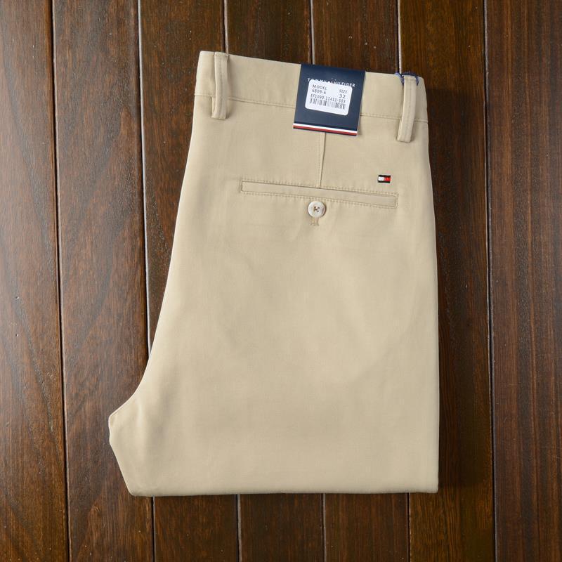 genuine goods Big Brand Tommy High-end Spring and Summer Four Seasons Men's Business Straight Imported Long Pants Loose Casual Pants Men