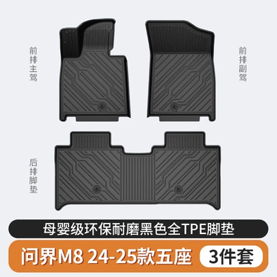 Modelə uyğun ayaqaltı – Accessories - wenjie-m8-five-seater-tpe-floor-mats-single-layer