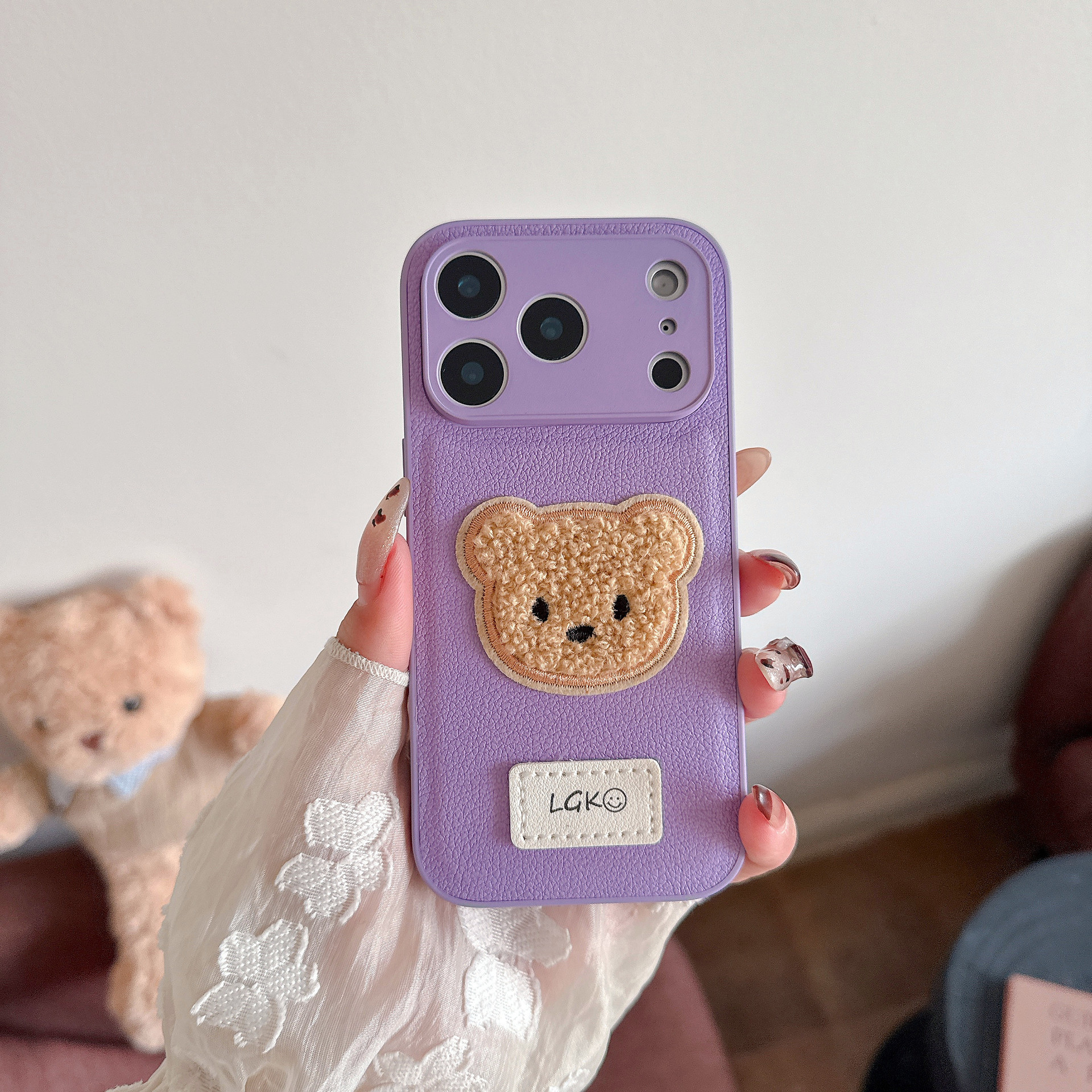 Nuevo iPhone17ProMax caso de teléfono celular, accesorios de piel de oso, caso de protección contra caídas, Apple 17 al por mayor image 15