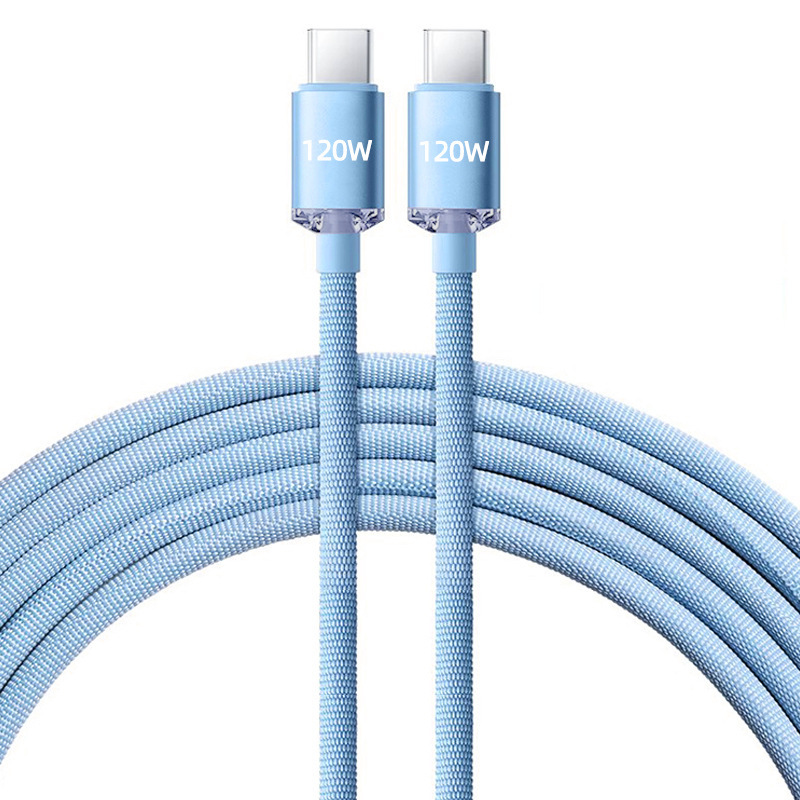 晶耀ダブルtypecデータケーブル120w急速充電はアップル15華為ノートパソコンの車載フラッシュ充電線に適用される|undefined