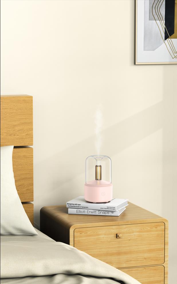新款创意烛光香薰机 usb插电桌面氛围烛光灯家用香薰加湿器跨境详情10