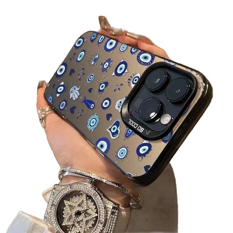 Ojos azules para iPhone 16 funda para teléfono móvil Apple 15promax nuevo 14 personalidad 13pro12 Europa y América x