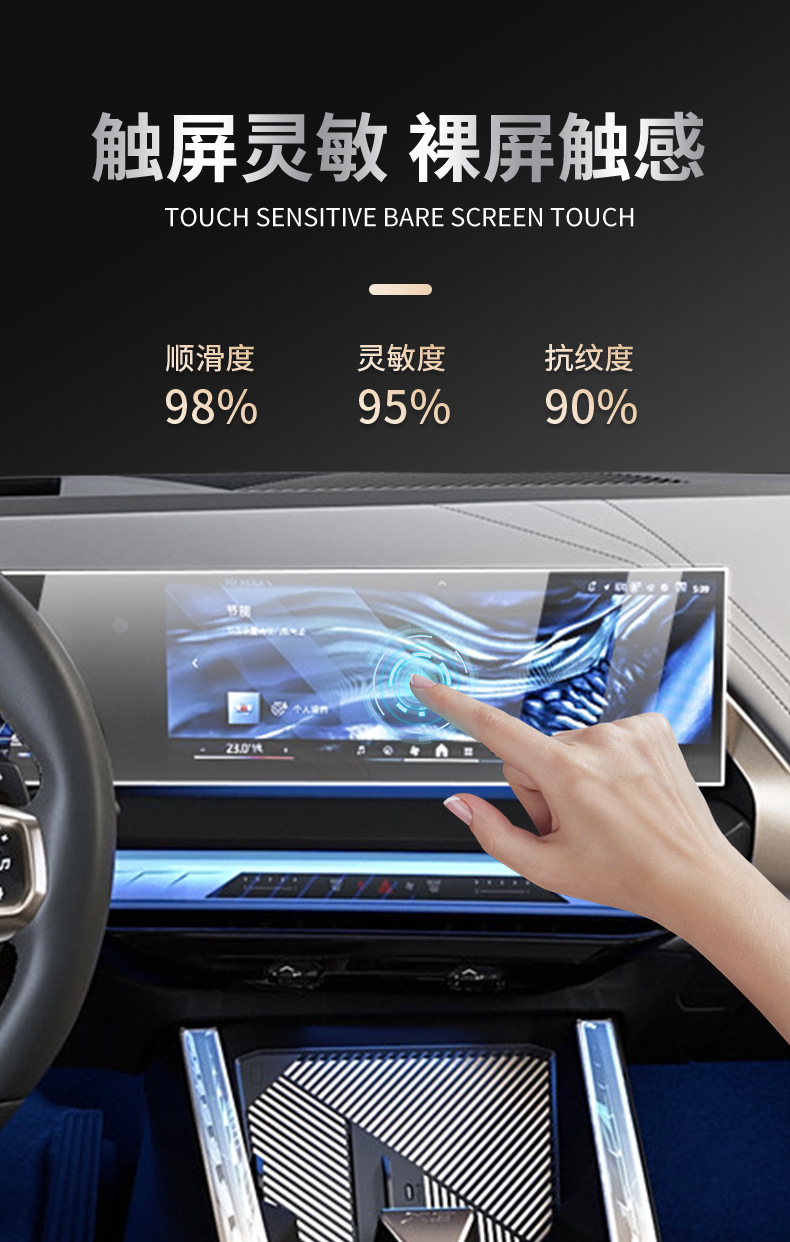 Applicable to 25 BMW X3 Central Control Screen Navigation Tempered Film Interior Protection Film Special Decoration for Automobile Supplies