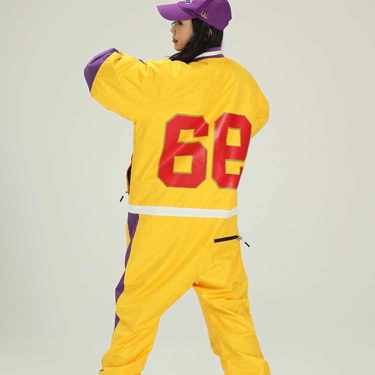 Jauns āra ziemas slēpošanas apģērbs viengabala pāris vēja necaurlaidīgs ūdensnecaurlaidīgs uzvalks modes silts un biezs sniega lauks_voghion.com