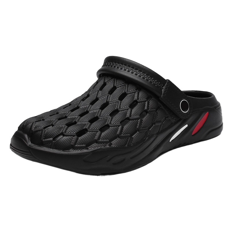 Chuanglong otoño e invierno zapatos con agujeros zapatos de playa al aire libre para hombres antideslizantes y desodorantes zapatos con agujeros de alta gama hombres