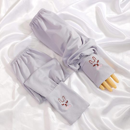 Ice Silk Sun Protection Sleeves Men's Summer Sleeves Ice Sleeves Outdoor UV Protection Driving Hand Sleeves Women's Breathable Sleeve Gloves