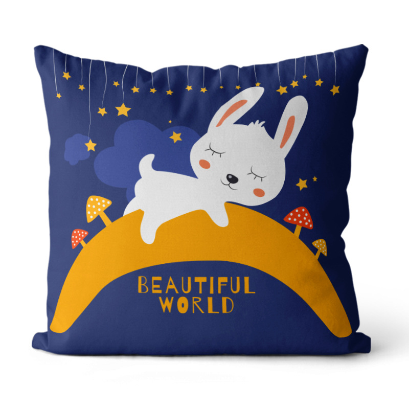 Funda de almohada de felpa, cojín de estilo lindo, almohada decorativa, cojín de sofá, almohada de respaldo para cama