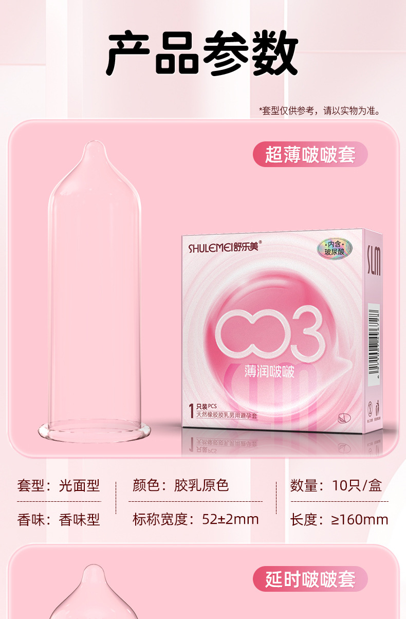Shulemei 2er-Packung Ultra-Dünn 001 Kondome Familienplanungsmaterialien Meituan Hotel Nachtclub tragbare Sicherheitskondome