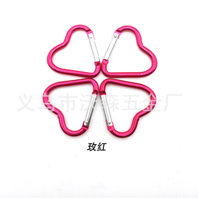 卸売りアルミニウム合金カラー愛登山ボタン45mmスポットスプリングフックバックパッククライミングボタン|undefined