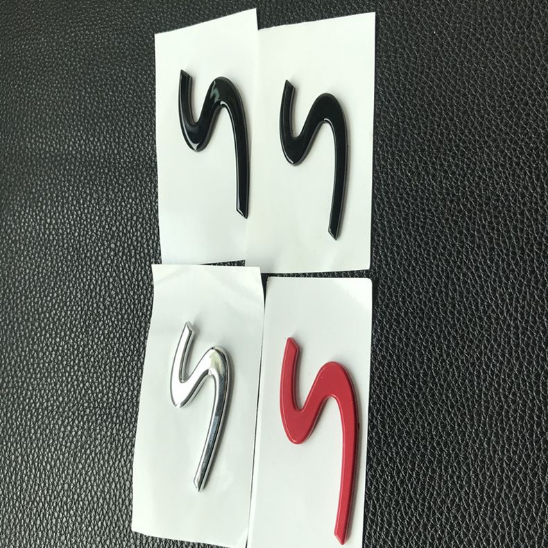 Porsche car emblem, Macan S lettering modification, black lettering for the rear trunk of a Maybach, PORSCHE English logo sticker