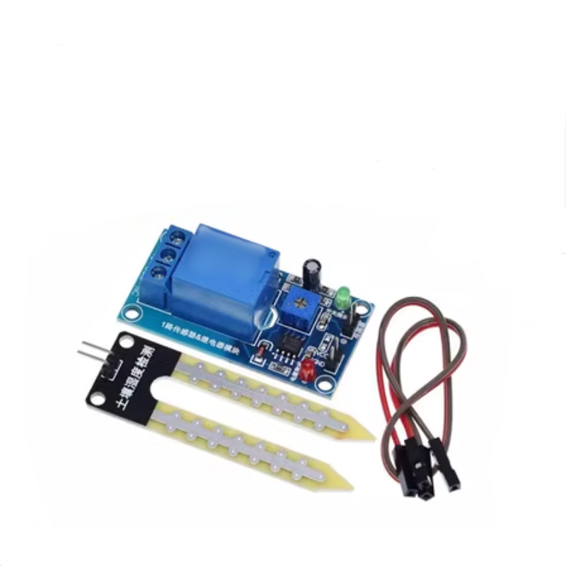 土壤湿度传感器 低于湿度启动自动浇水12V继电器 MW