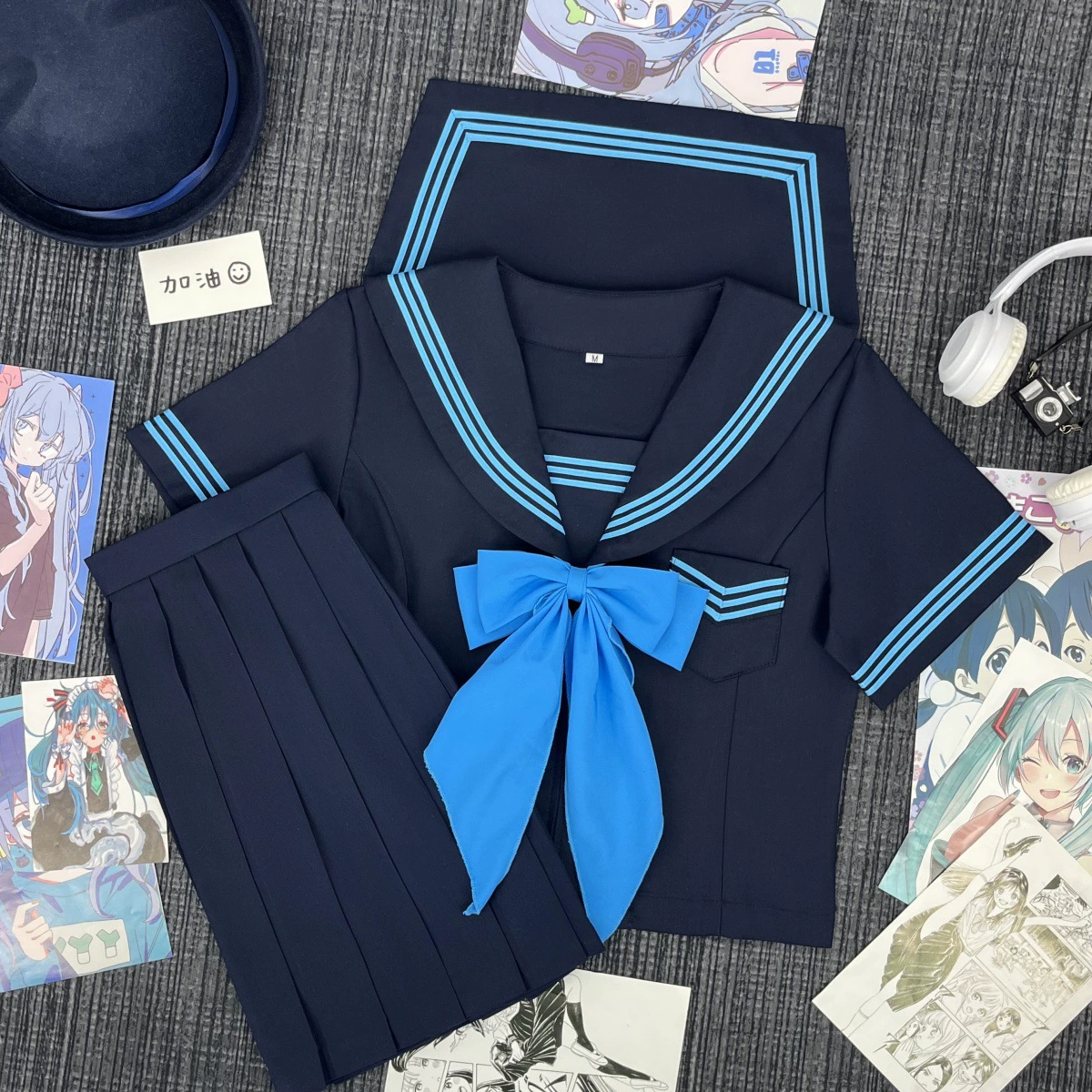 Оригинальная униформа JK в японском стиле, средний комплект Lan Ying, аутентичный короткий рукав, полный перед, матросский костюм, школьная форма, классная форма, школьная форма