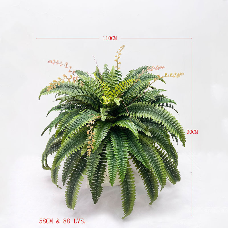 仿真波斯草家居墙面装饰人造蕨草尖尾波草客厅造景仿真绿植摆件|undefined