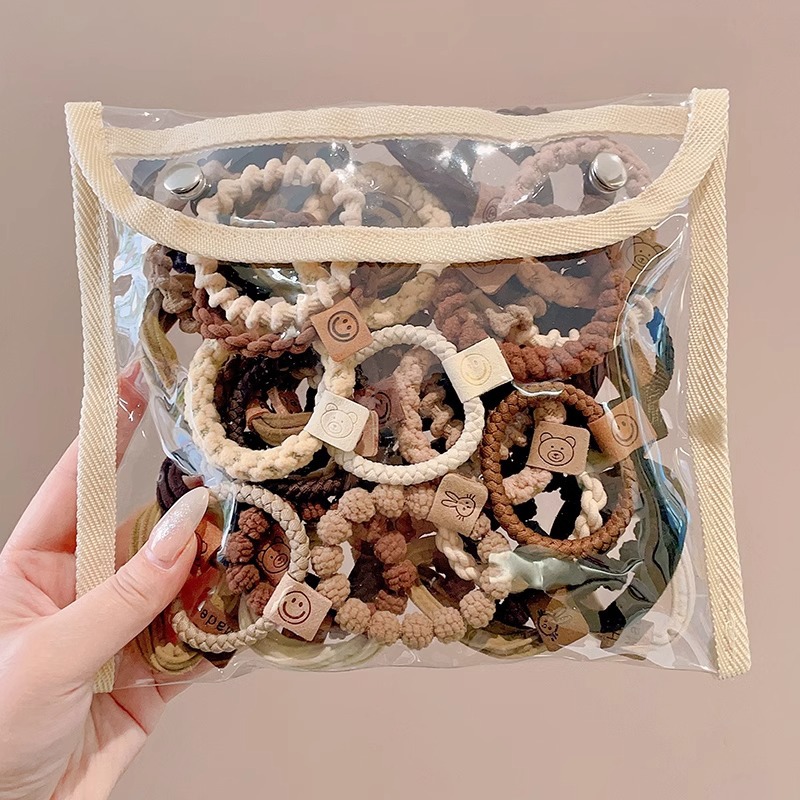 Cuerda de pelo de cola de caballo alta para mujeres 2024 nueva banda de goma duradera elástica corbata de pelo cuerda de pelo cubierta de cuero banda de pelo accesorios para el cabello