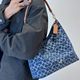 2025 New Ole Women's Presbyted Tannic Denim LAUREL Crossbody Bag European and American Vintage Fragrant Breton Double Shoulder Strap