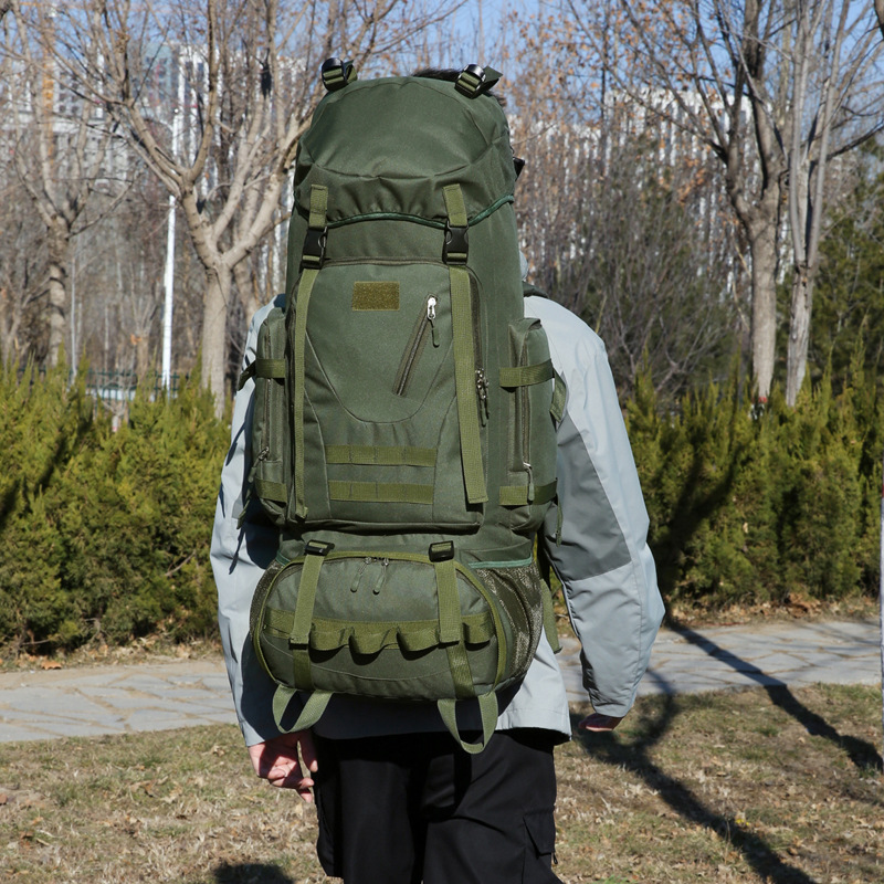 Bolsa de senderismo al aire libre para hombres 90L mochila de hombro ligera de gran capacidad bolsa de senderismo bolsa de viaje impermeable