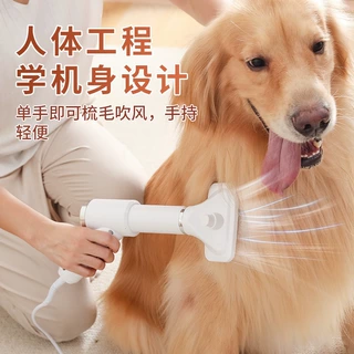 宠物吹风梳狗猫咪2合1吹风机除毛清洁美容犬用热风手持梳毛器