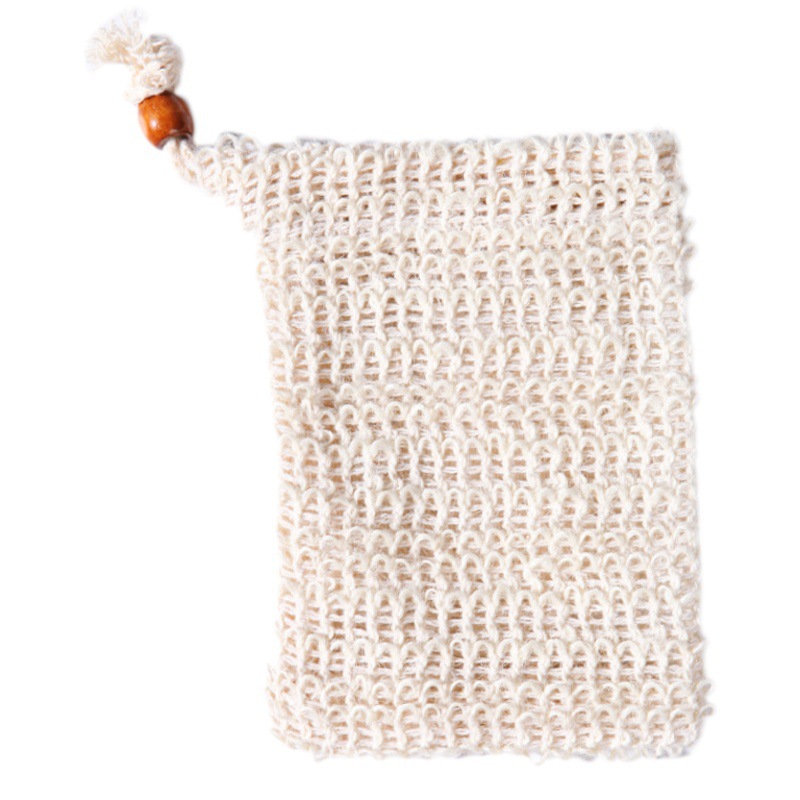 Factory wholesale ramie soap bag handmade soap bubble net bag can be hung cotton and linen bubble net bag can be set water washing standard