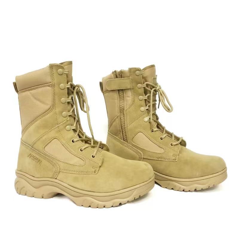 Primavera y otoño al aire libre caminata desierto transpirable zapato de desierto 1359 entrenamiento de rescate de seguridad zapato de entrenamiento alto