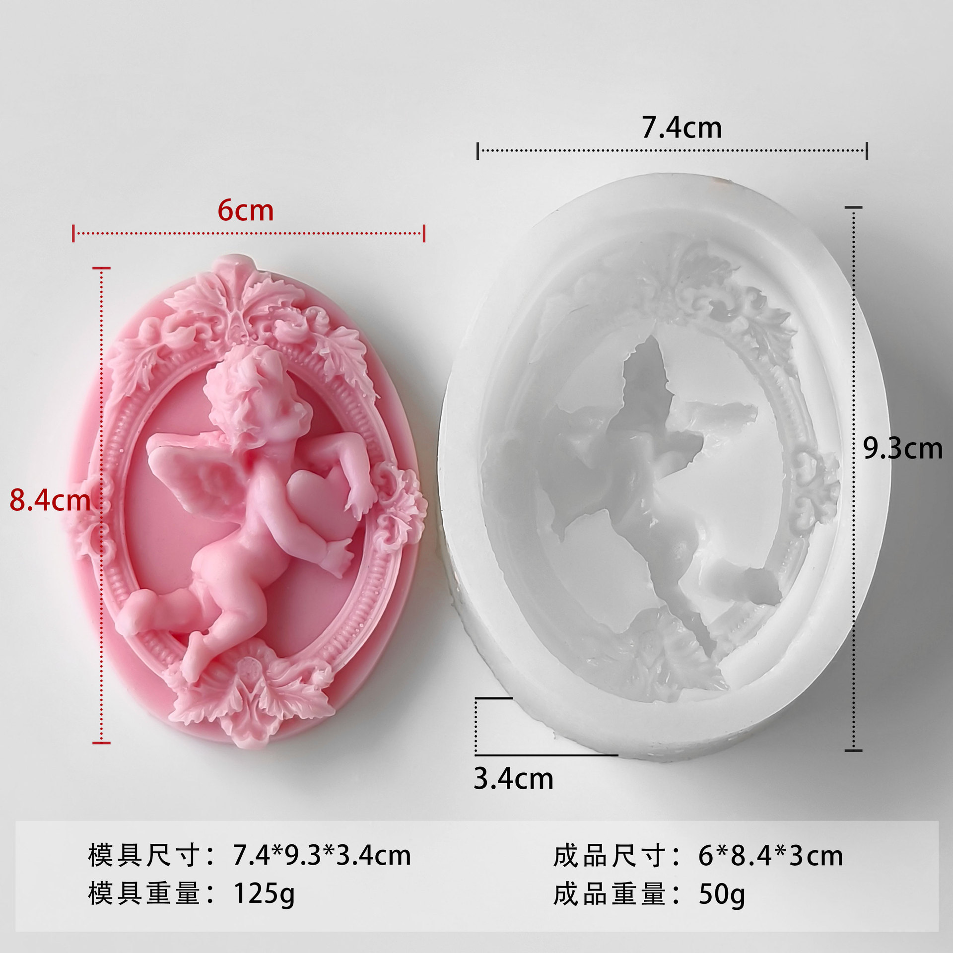 Jiahuimei Angel vela molde de silicona DIY ángel aromaterapia yeso decoración listado molde de silicona