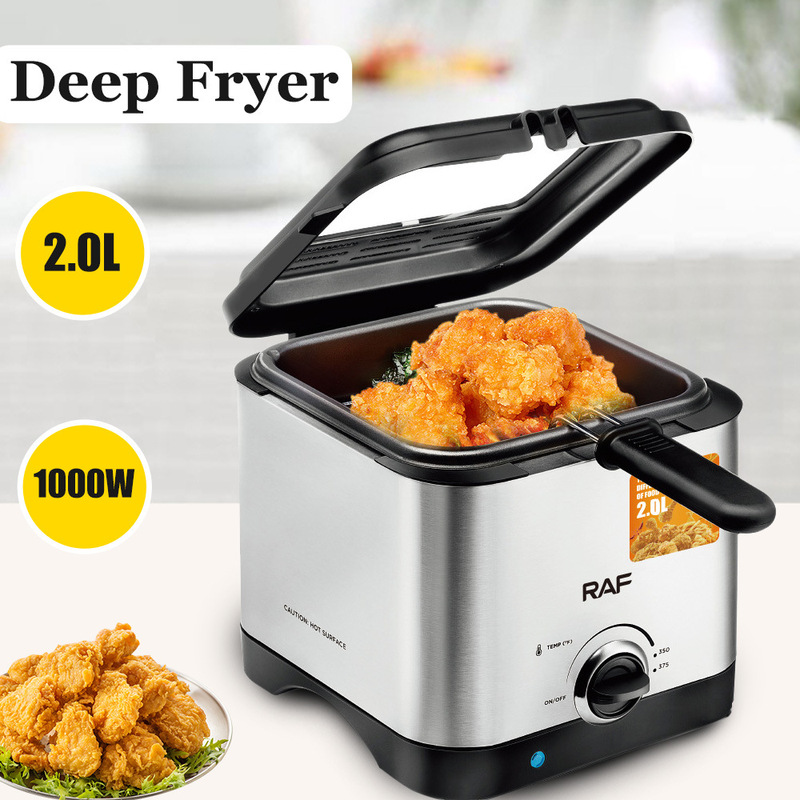 Cross-Border European Standard 2.0L Electric Deep Fryer, Small Household Electric Fryer, Electric Fryer for Making Fried Dough Sticks and French Fries, 1000W Cross-Border European Standard 2.0L Electric Deep Fryer, Small Household Electric Fryer, Electric Fryer for Making Fried Dough Sticks and French Fries, 1000W