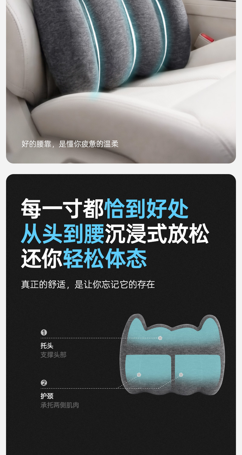 Customizable Memory Foam Lumbar Support Cushion for Car and Office Use, Comfortable Cushion, Lumbar Spine Support, Waist Protection Artifact